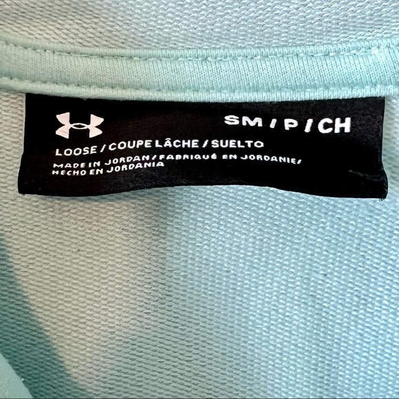 UNDER ARMOUR Mint Green Open Back Featherweight Hoodie Fleece—SZ. Small - Picture 15 of 15